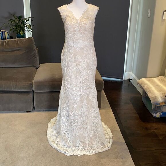 Women’s Bohemian Wedding Dress Size 8 NWT - Picture 3 of 15